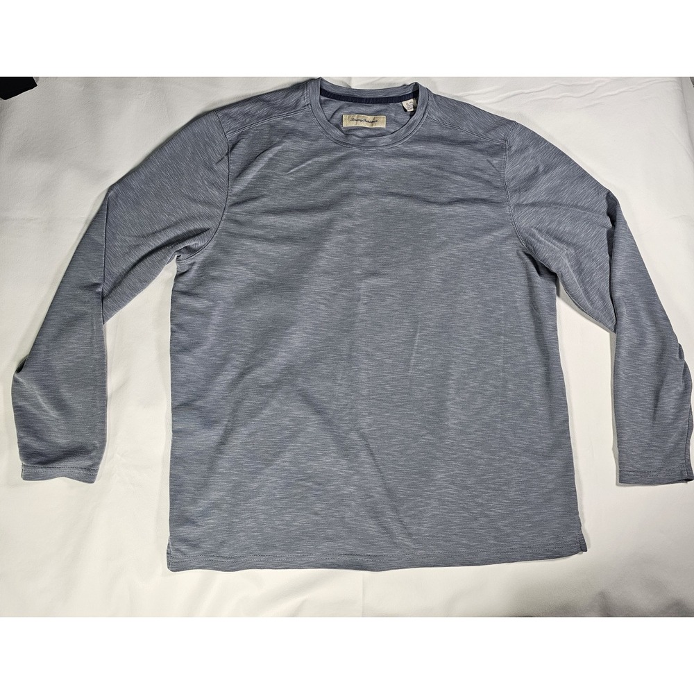 Tommy Bahama Mens XL Heather Gray Performance Long Sleeve‎ Shirt